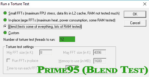 recommended threads for cpu stress test