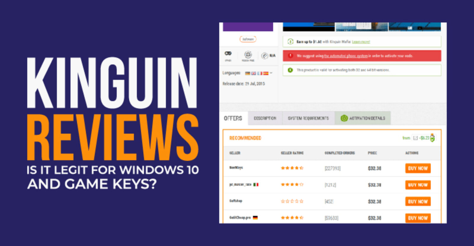 is kinguin keys for windows 10 pro legit